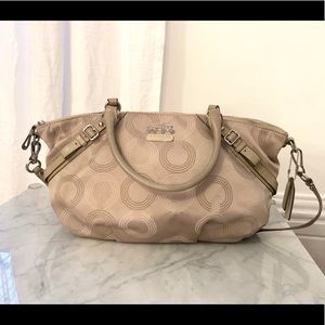 Coach Madison Dotted Op Art Sophia Satchel Purse